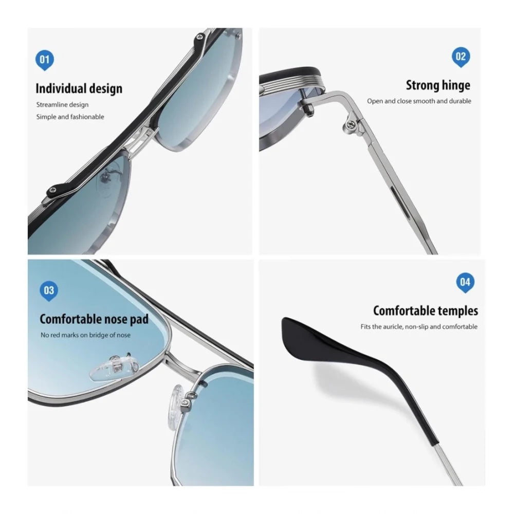 CURIVA 'Apex' Blue Lens Aviator