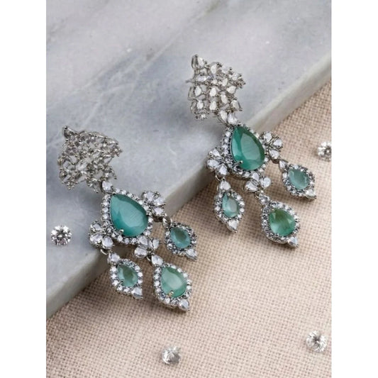 Turquoise Empress Cascading Teardrop Chandelier Earrings