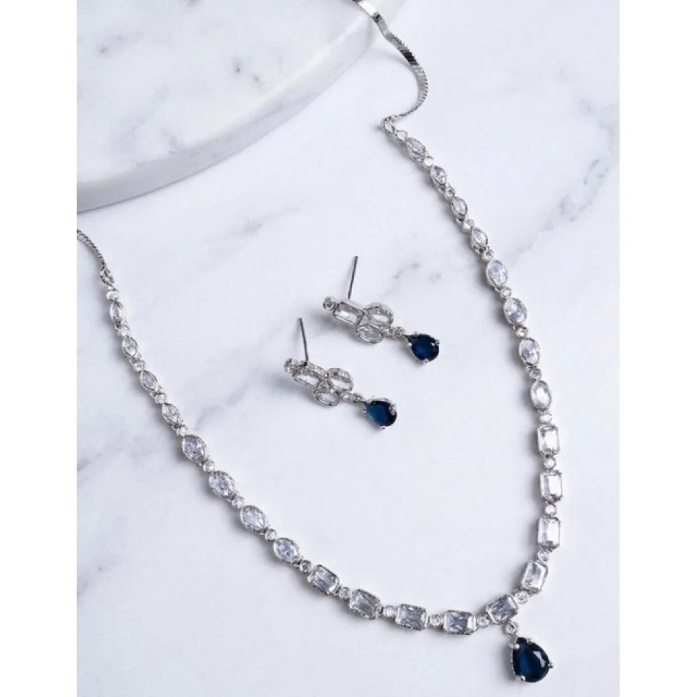 Celeste Midnight Sapphire Strand & Drop Pendant Set
