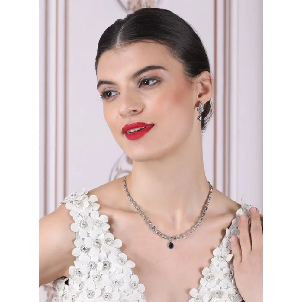 Celeste Midnight Sapphire Strand & Drop Pendant Set