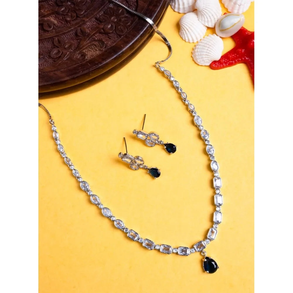 Celeste Midnight Sapphire Strand & Drop Pendant Set