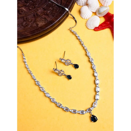 Celeste Midnight Sapphire Strand & Drop Pendant Set