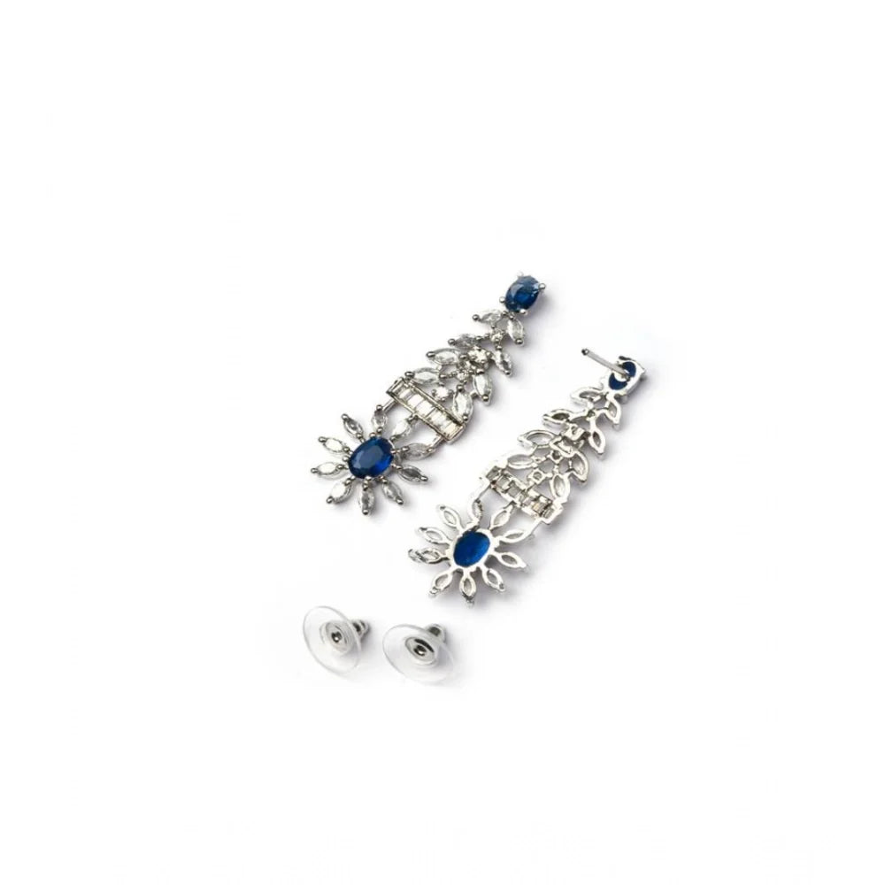Aurelia Sunburst Royal Blue Gemstone & Diamond-Cut Necklace Set
